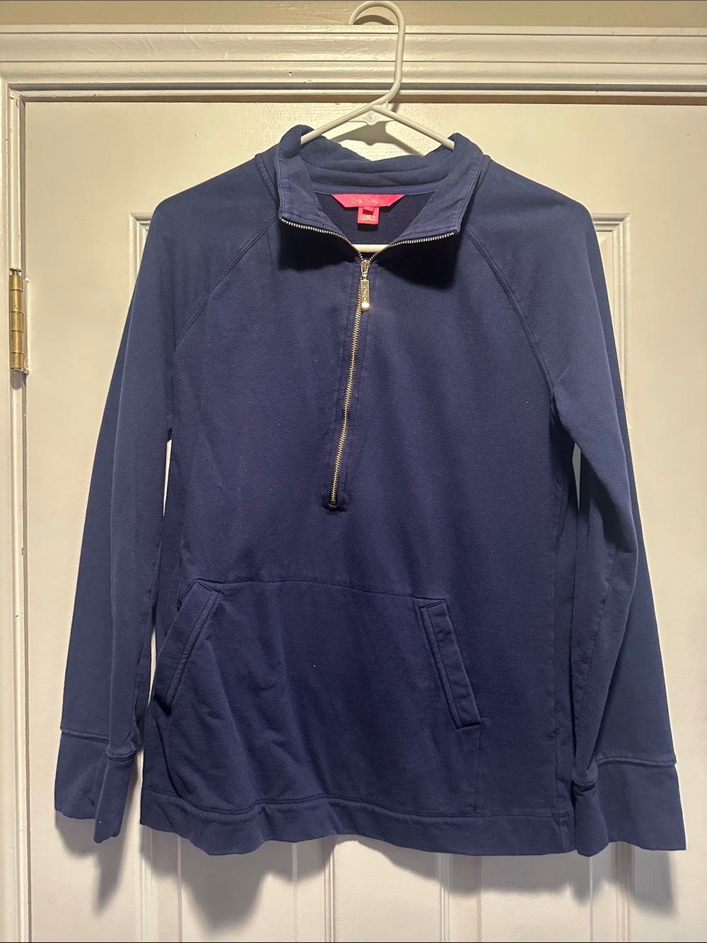 Lilly Pulitzer Navy Half-Zip Pullover Sweatshirt